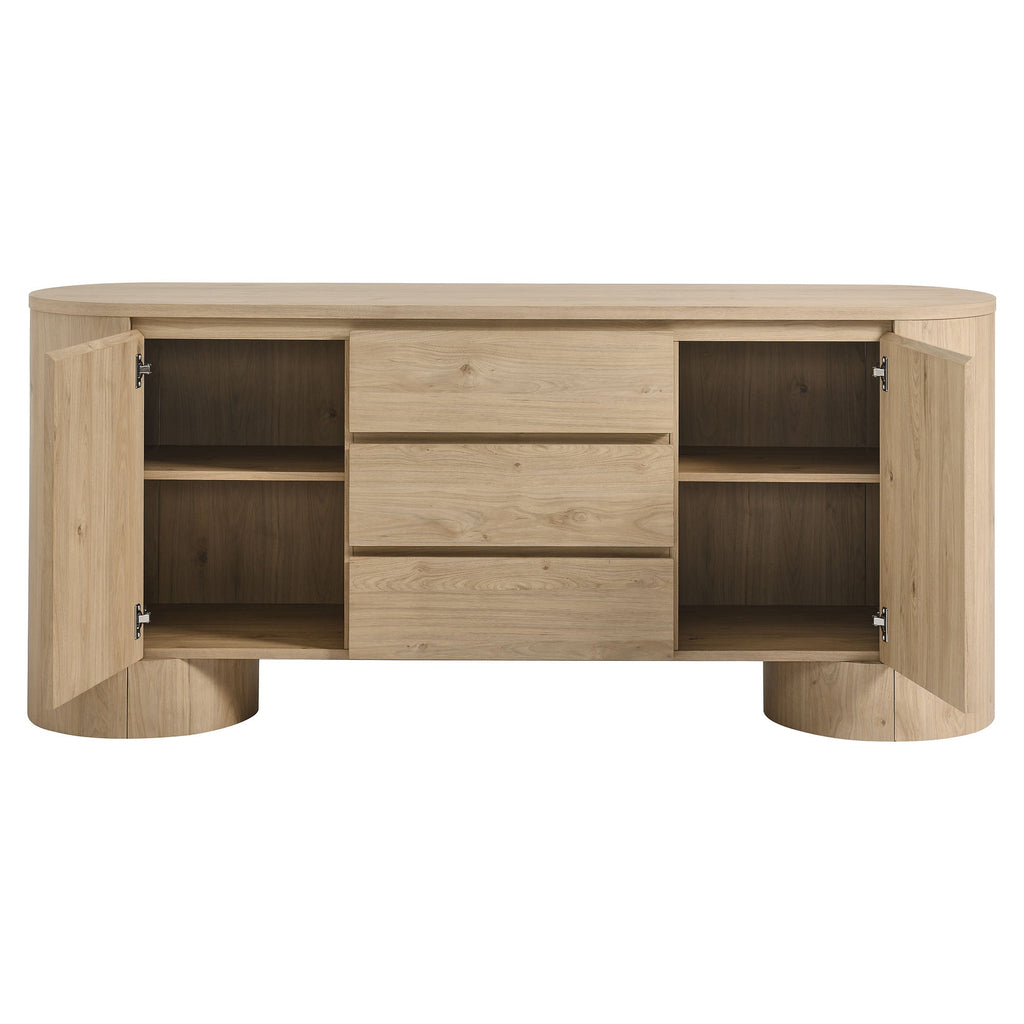 Duval 71" Rounded Sideboard Storage Cabinet by Modway