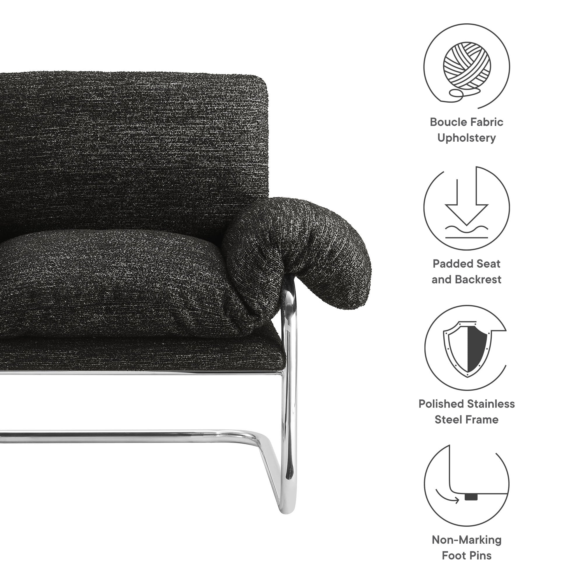 Ansel Bouclé Accent Chair