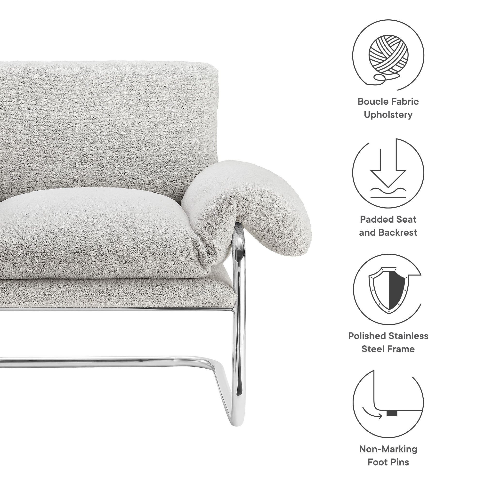 Ansel Bouclé Accent Chair
