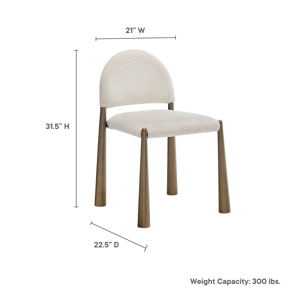 Hayley Upholstered Fabric Dining Side Chair by Modway