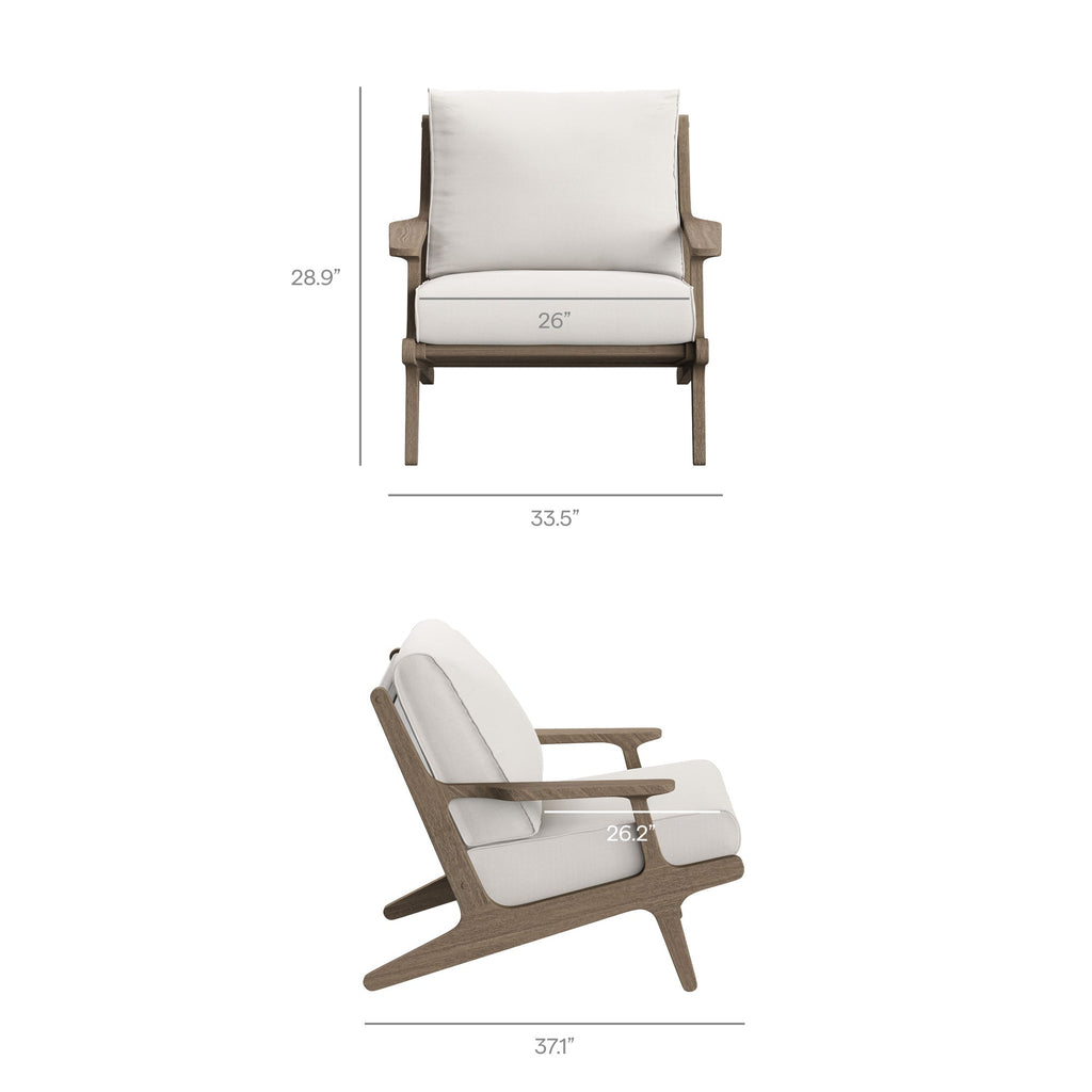 Saratoga 5-Piece Outdoor Patio Teak Wood Furniture Set by Modway