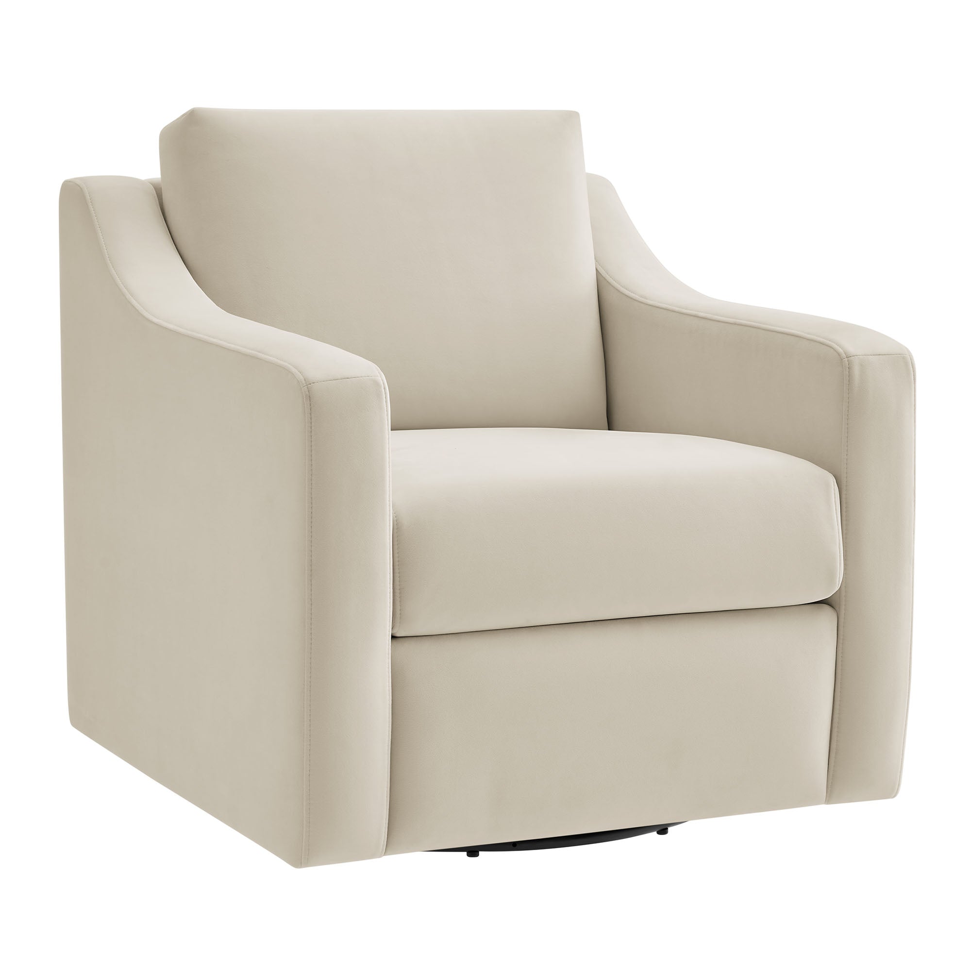 Liora Performance Velvet Swivel Armchair