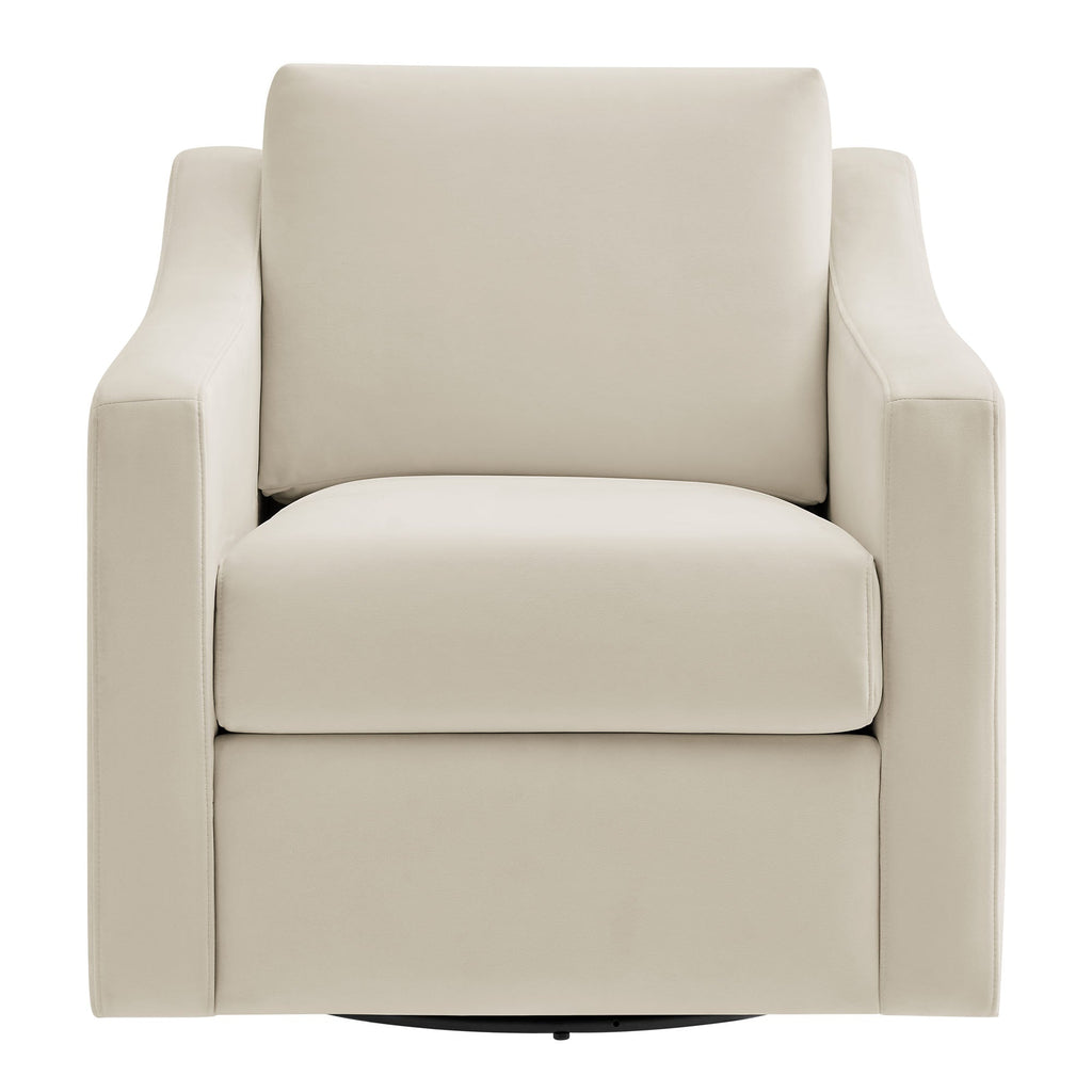 Liora Performance Velvet Swivel Armchair