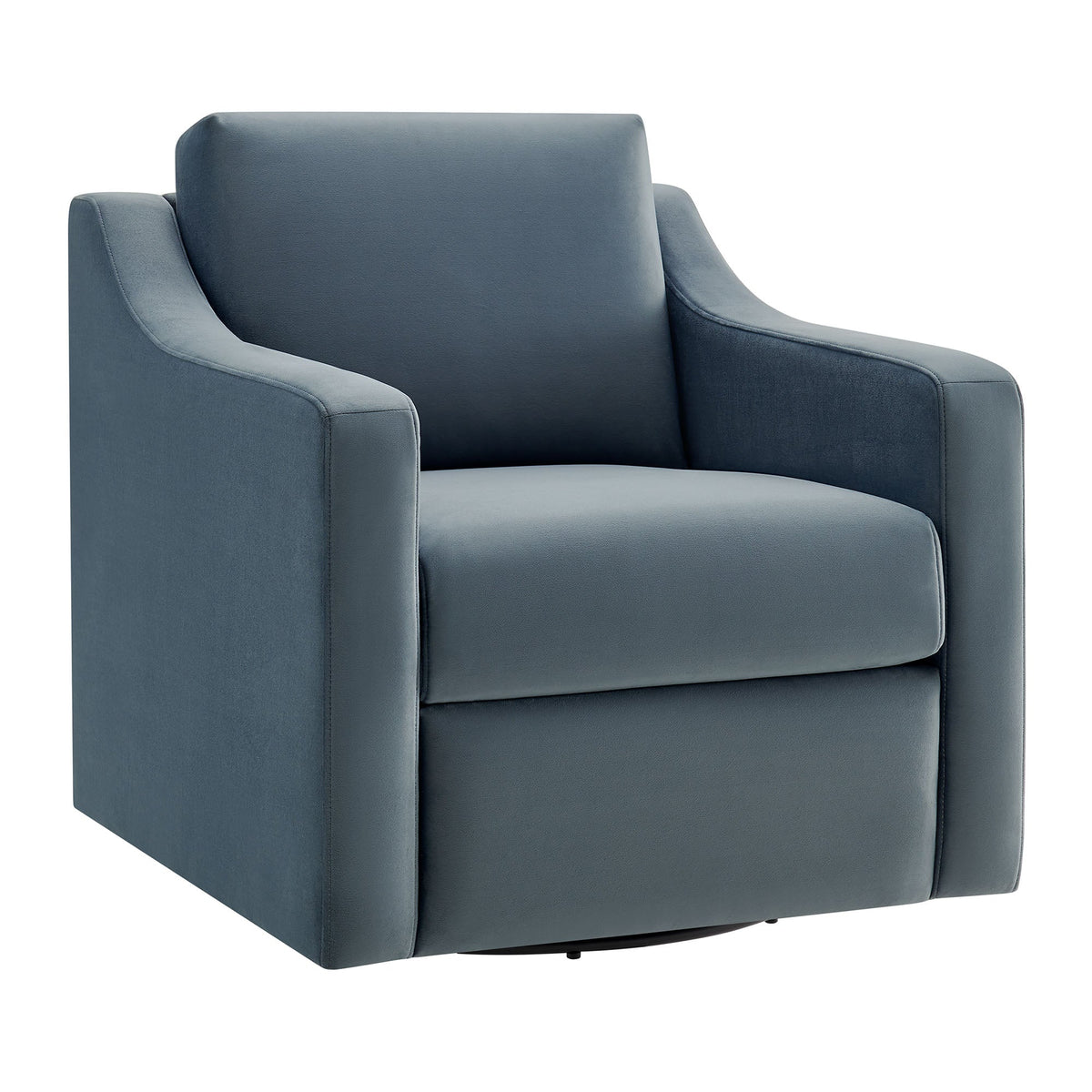 Liora Performance Velvet Swivel Armchair