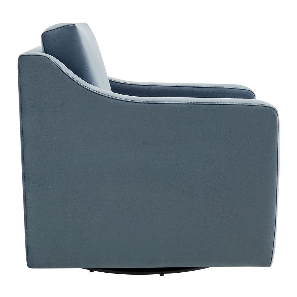 Liora Performance Velvet Swivel Armchair