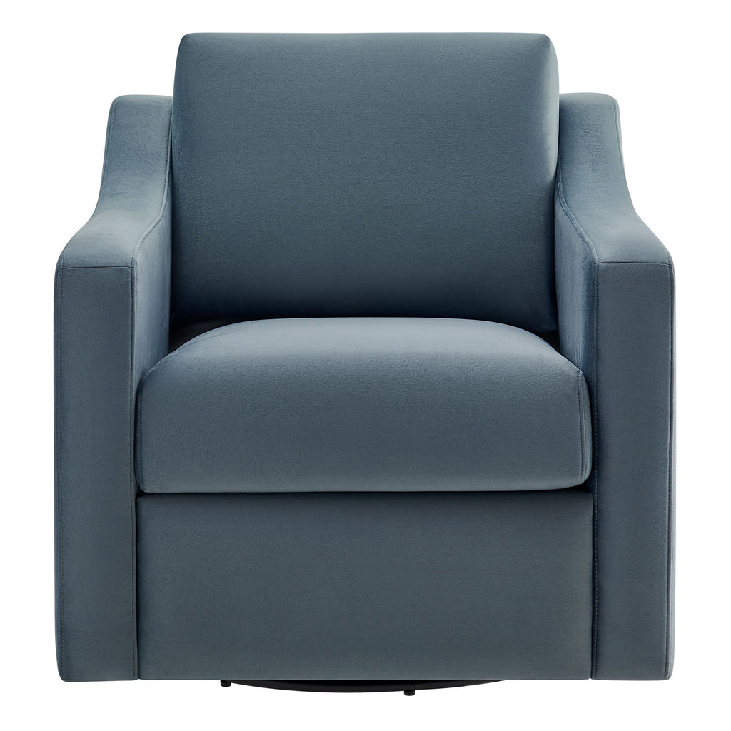 Liora Performance Velvet Swivel Armchair