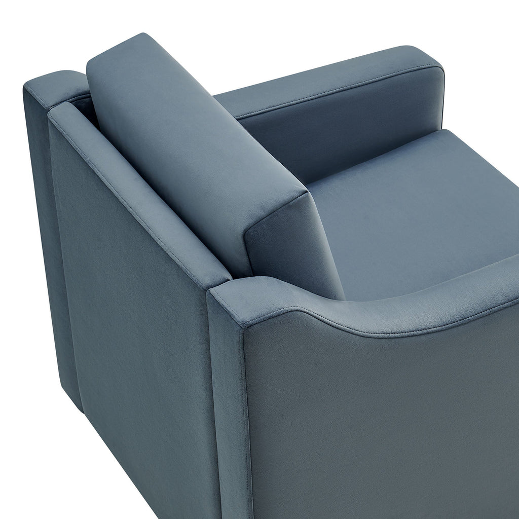 Liora Performance Velvet Swivel Armchair