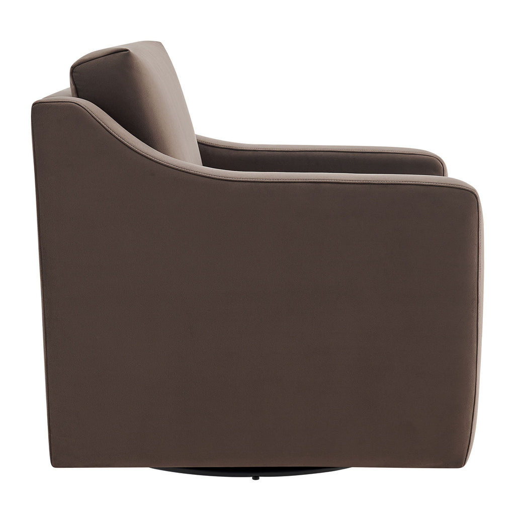 Liora Performance Velvet Swivel Armchair