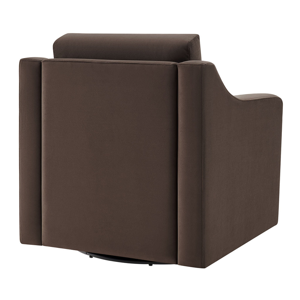 Liora Performance Velvet Swivel Armchair