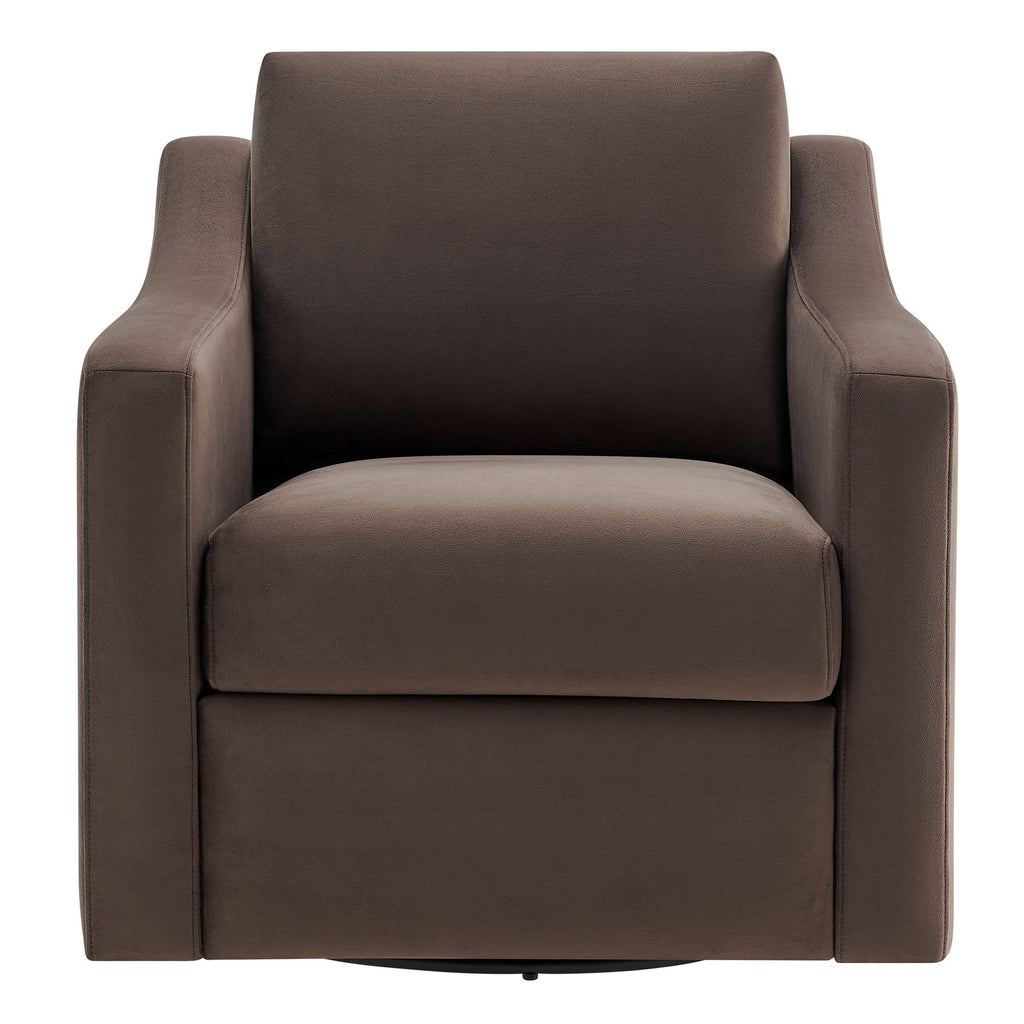 Liora Performance Velvet Swivel Armchair