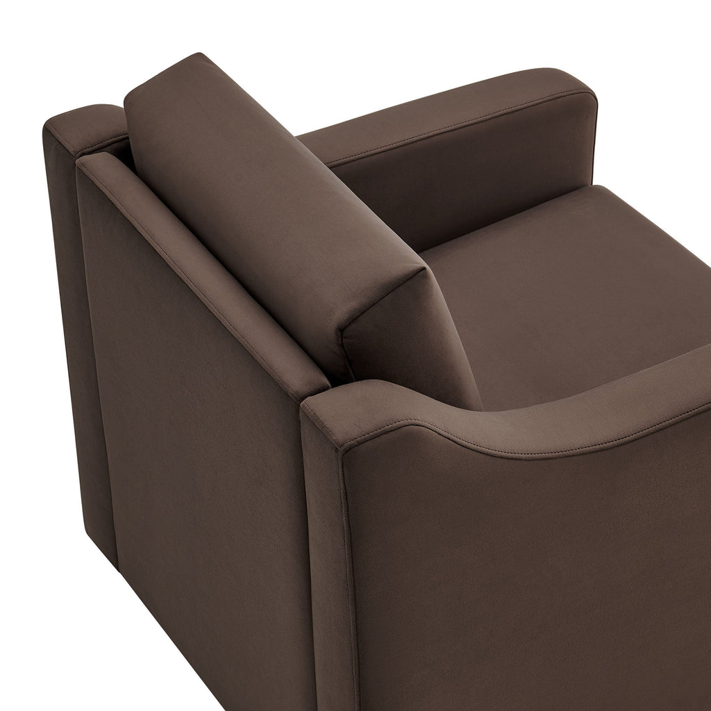 Liora Performance Velvet Swivel Armchair