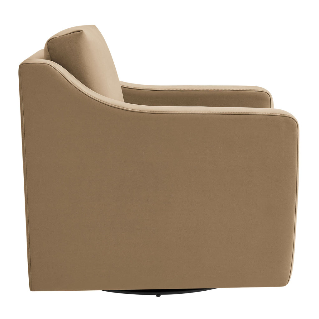 Liora Performance Velvet Swivel Armchair