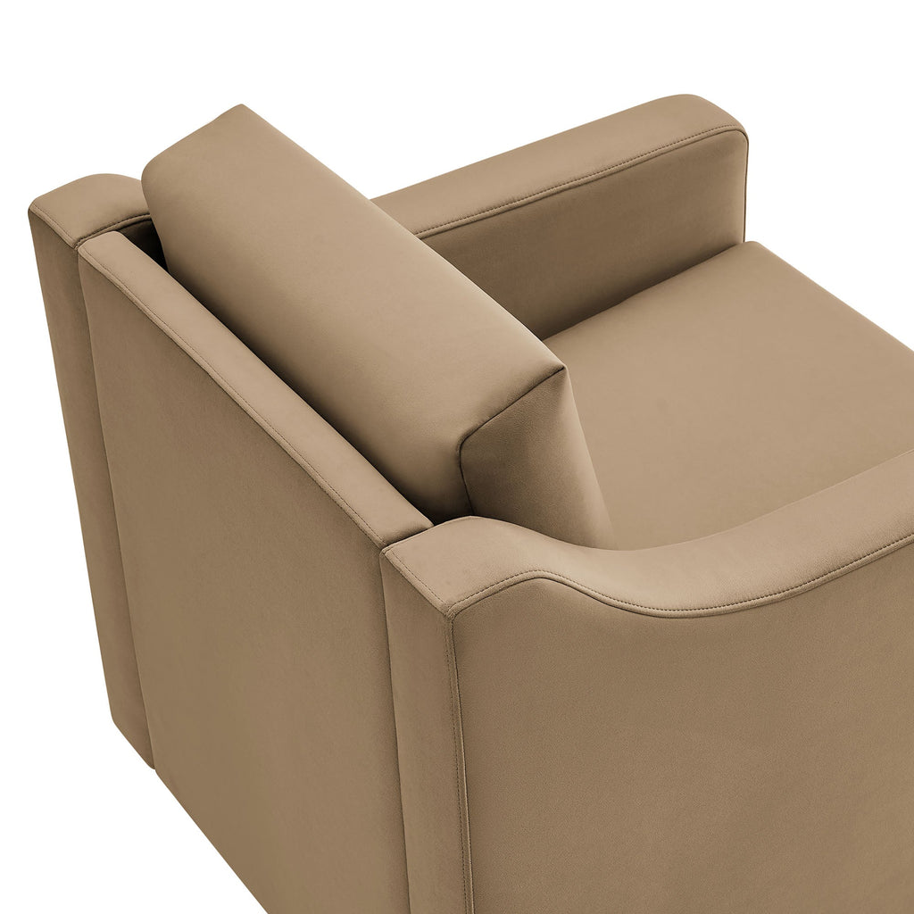 Liora Performance Velvet Swivel Armchair