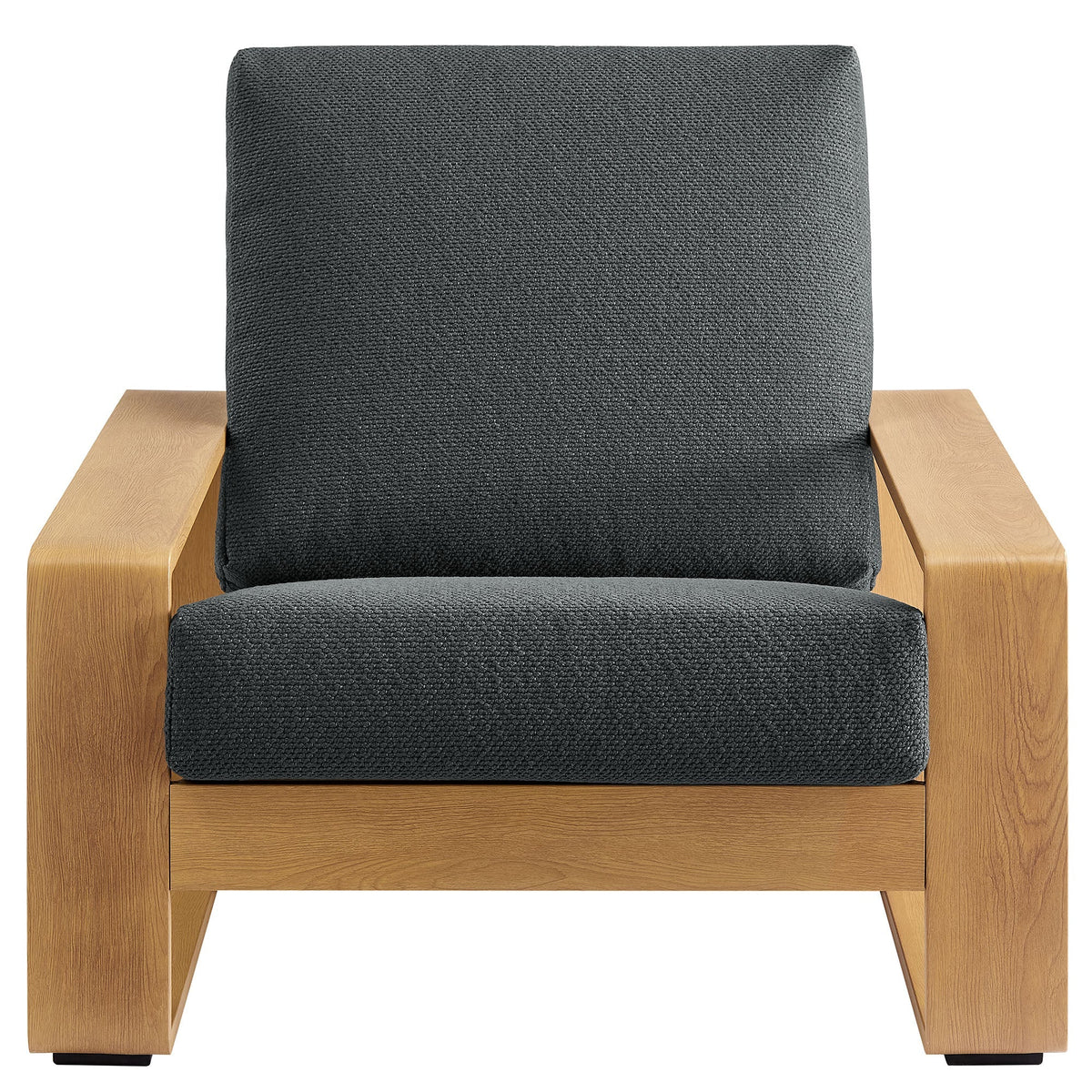Lirienne Outdoor Patio Aluminum Faux Wood Armchairs Set of 2 by Modway