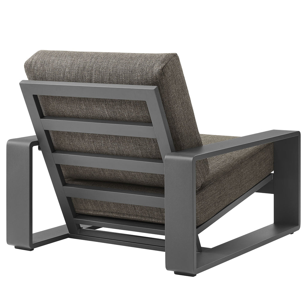 Lirienne Outdoor Patio Aluminum Faux Wood Armchairs Set of 2 by Modway