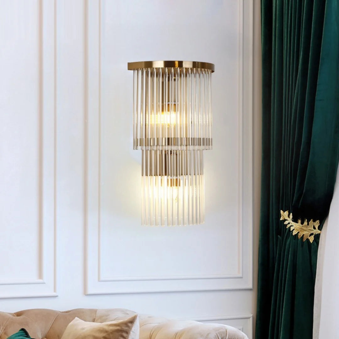 East Antique Brass Finish Wall Lamp