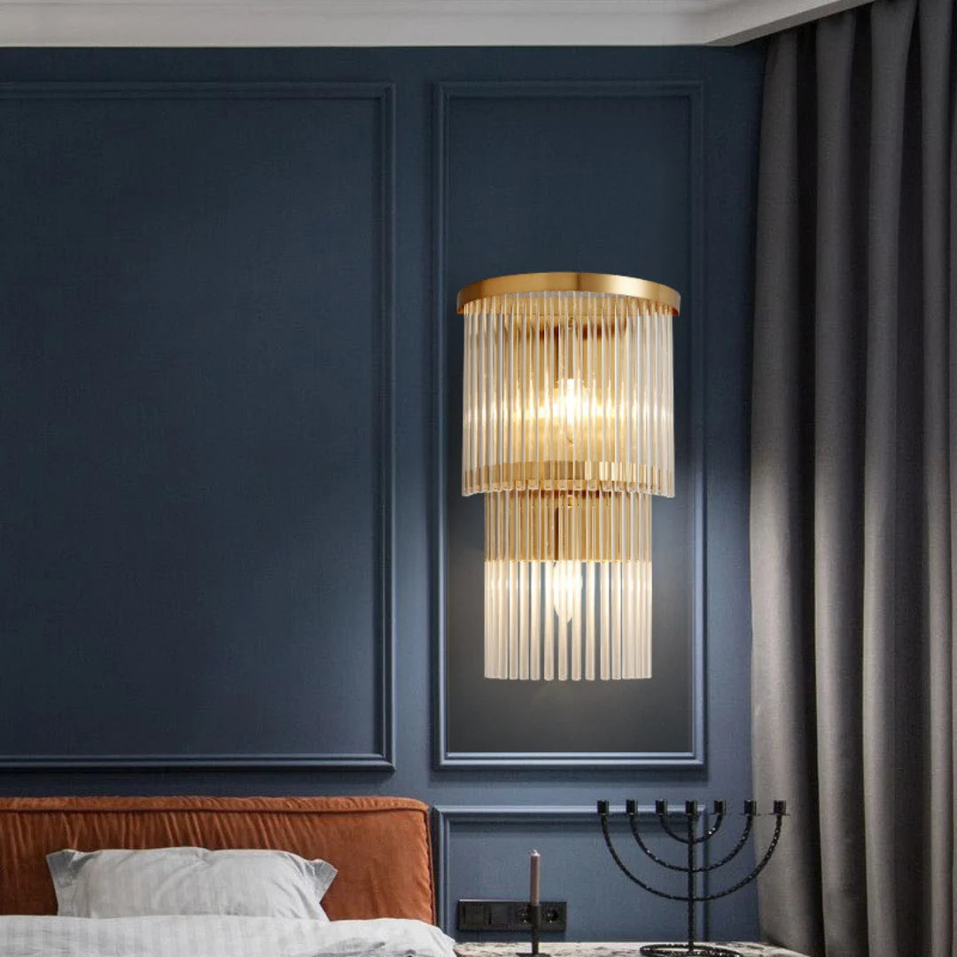 East Antique Brass Finish Wall Lamp
