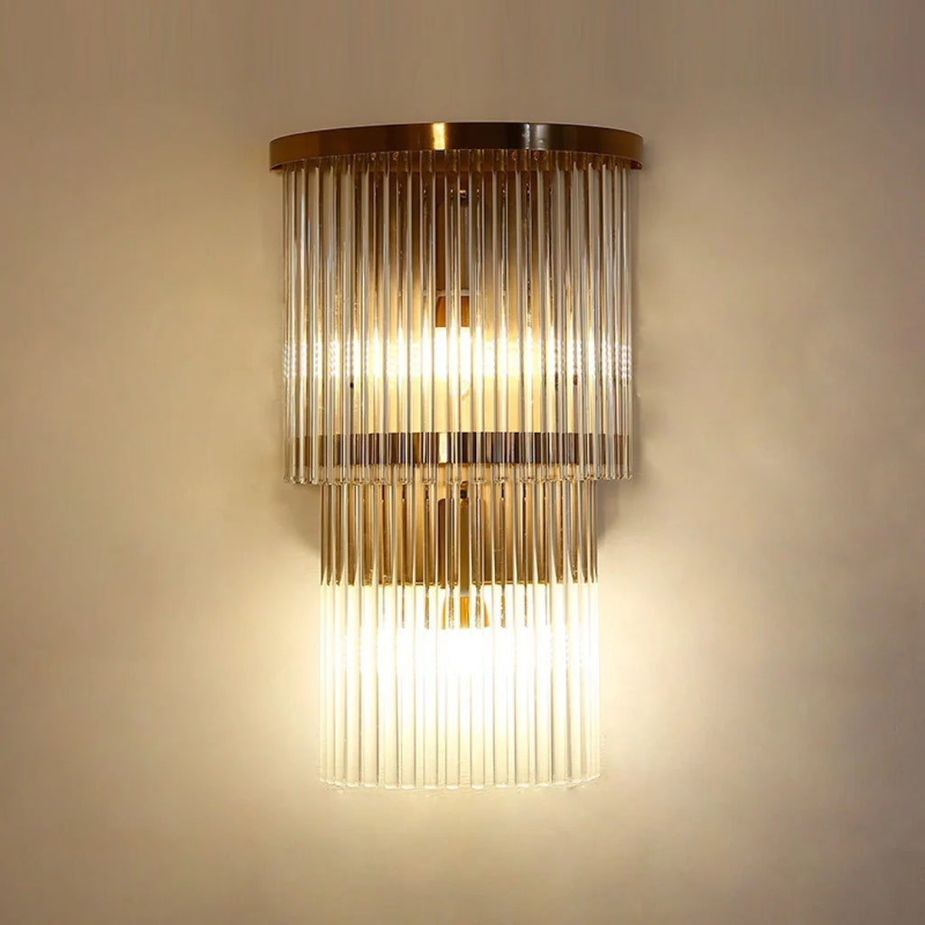 East Antique Brass Finish Wall Lamp