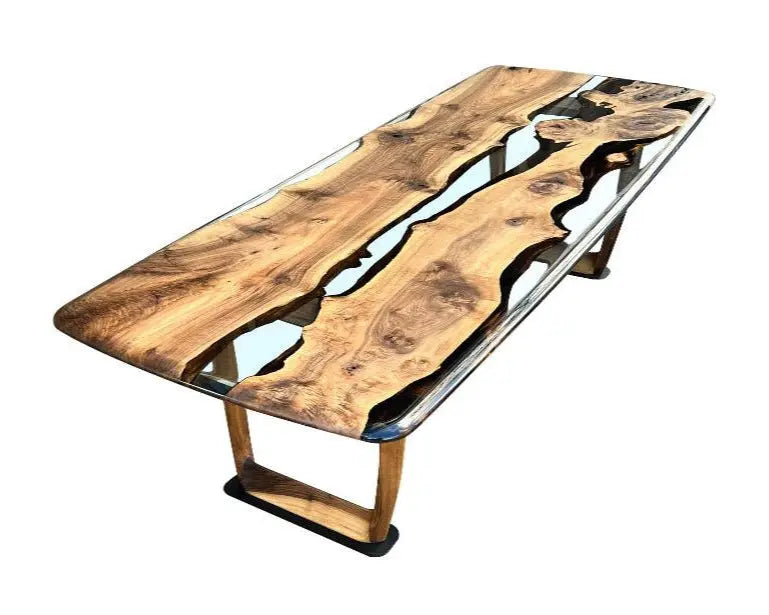 Walnut & Epoxy River Dining Table