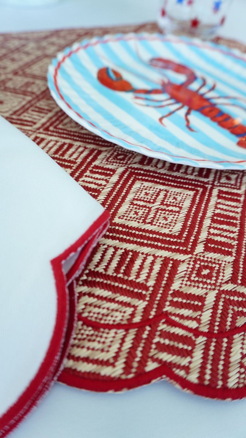 Ruby Mosaic Placemats (Set of 2) - Double Face