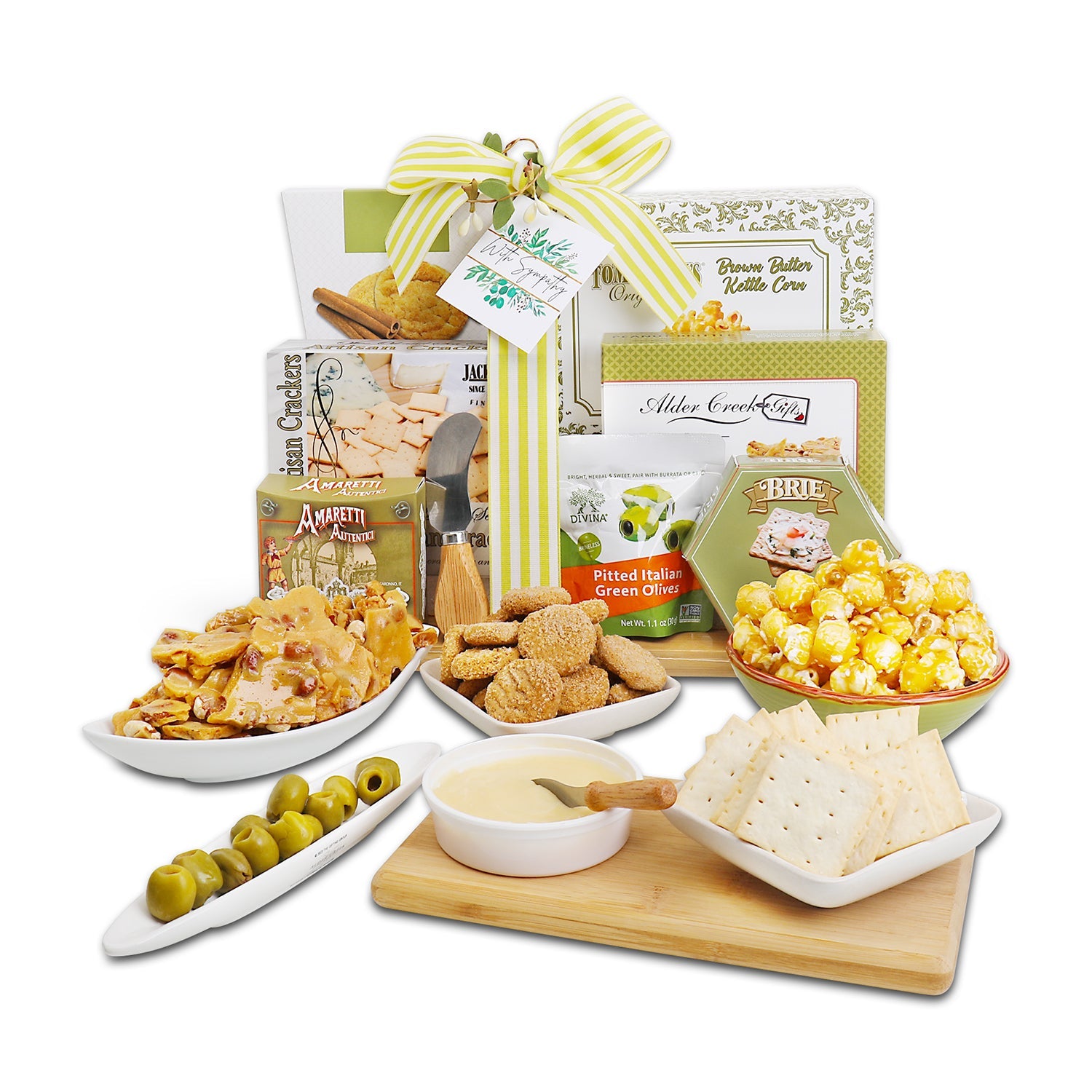 With Sympathy Cutting Board Gift Set