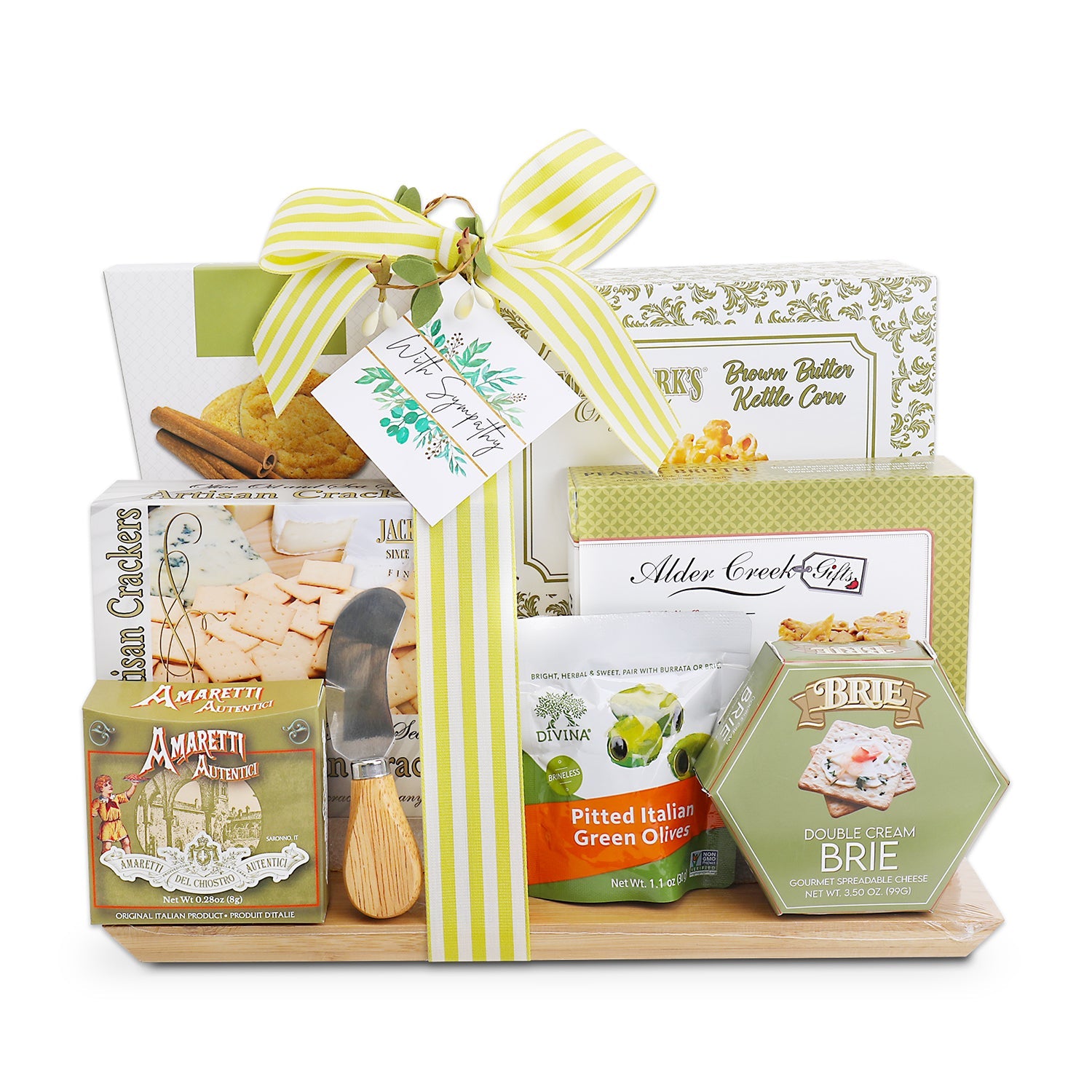 With Sympathy Cutting Board Gift Set