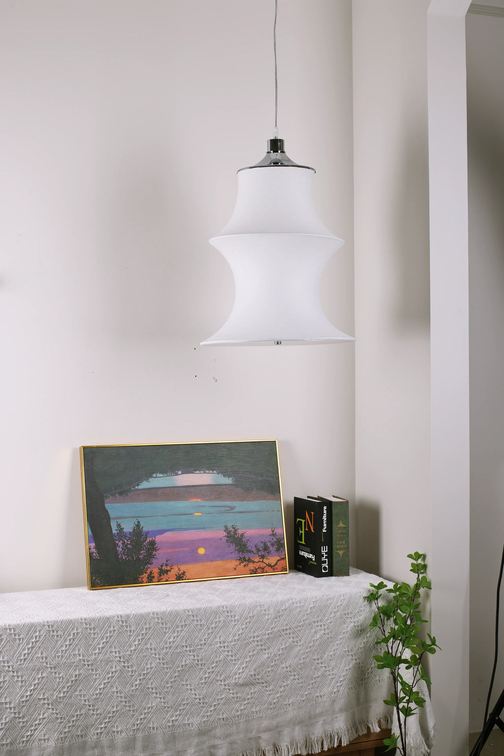 Sculptural Fabric Pendant Light