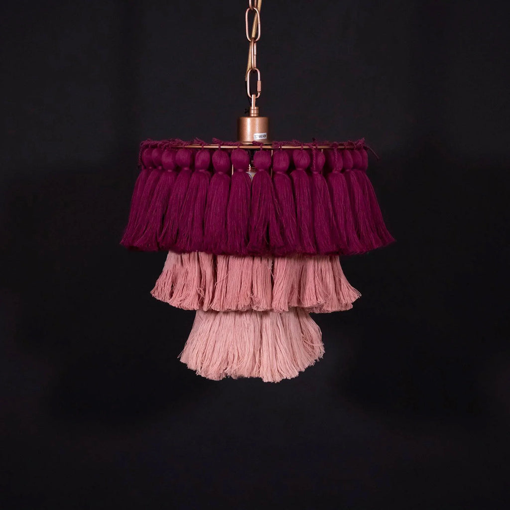 Fela Fabric Tassel Chandelier