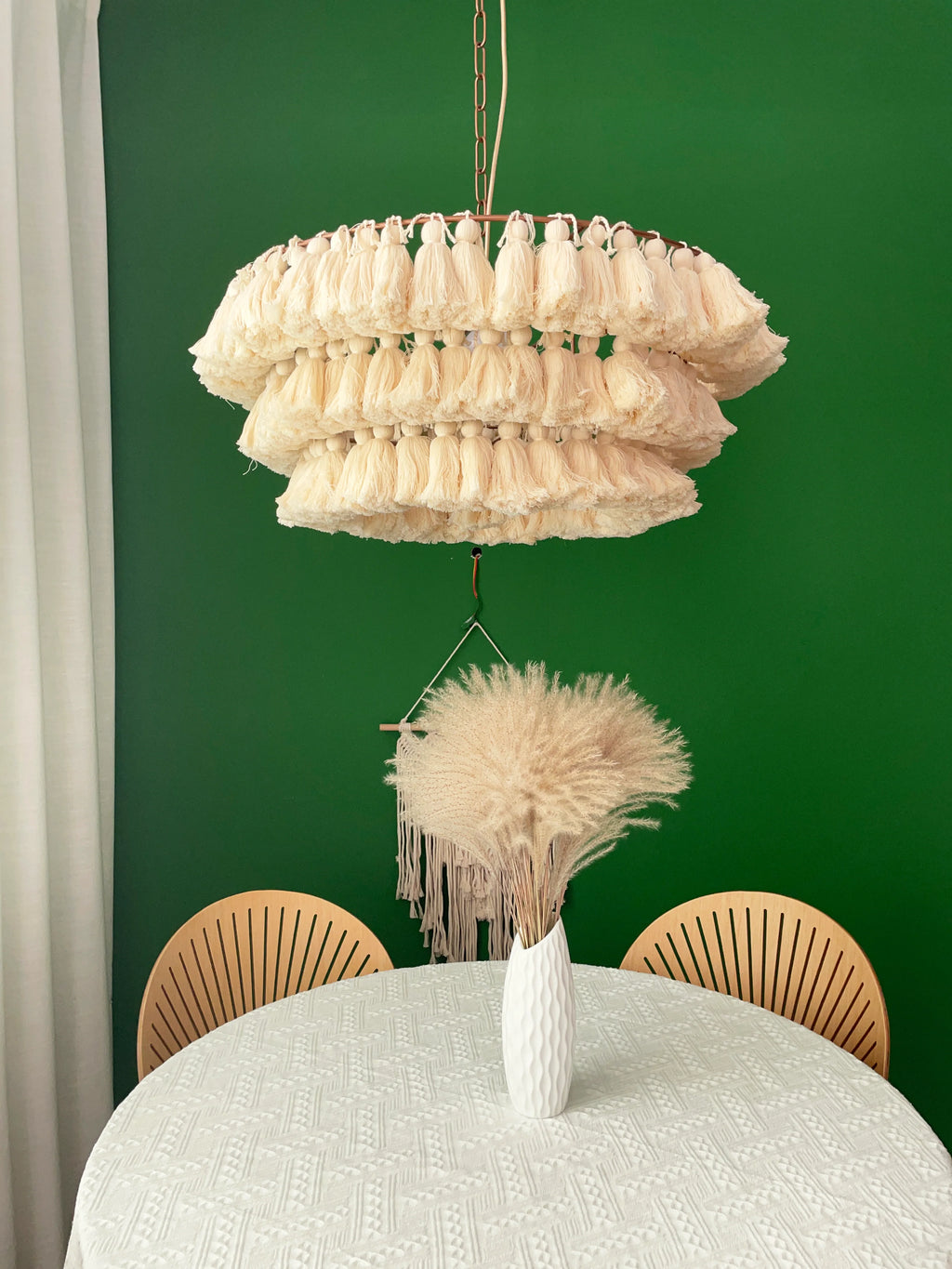 Fela Fabric Tassel Chandelier