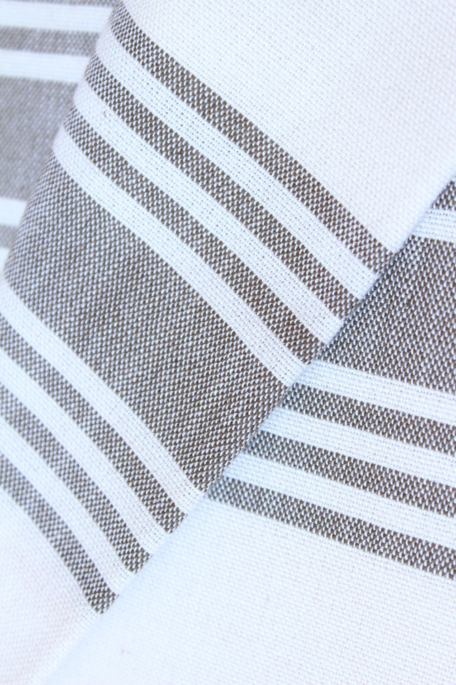 Figueres Turkish Towel — White & Olive