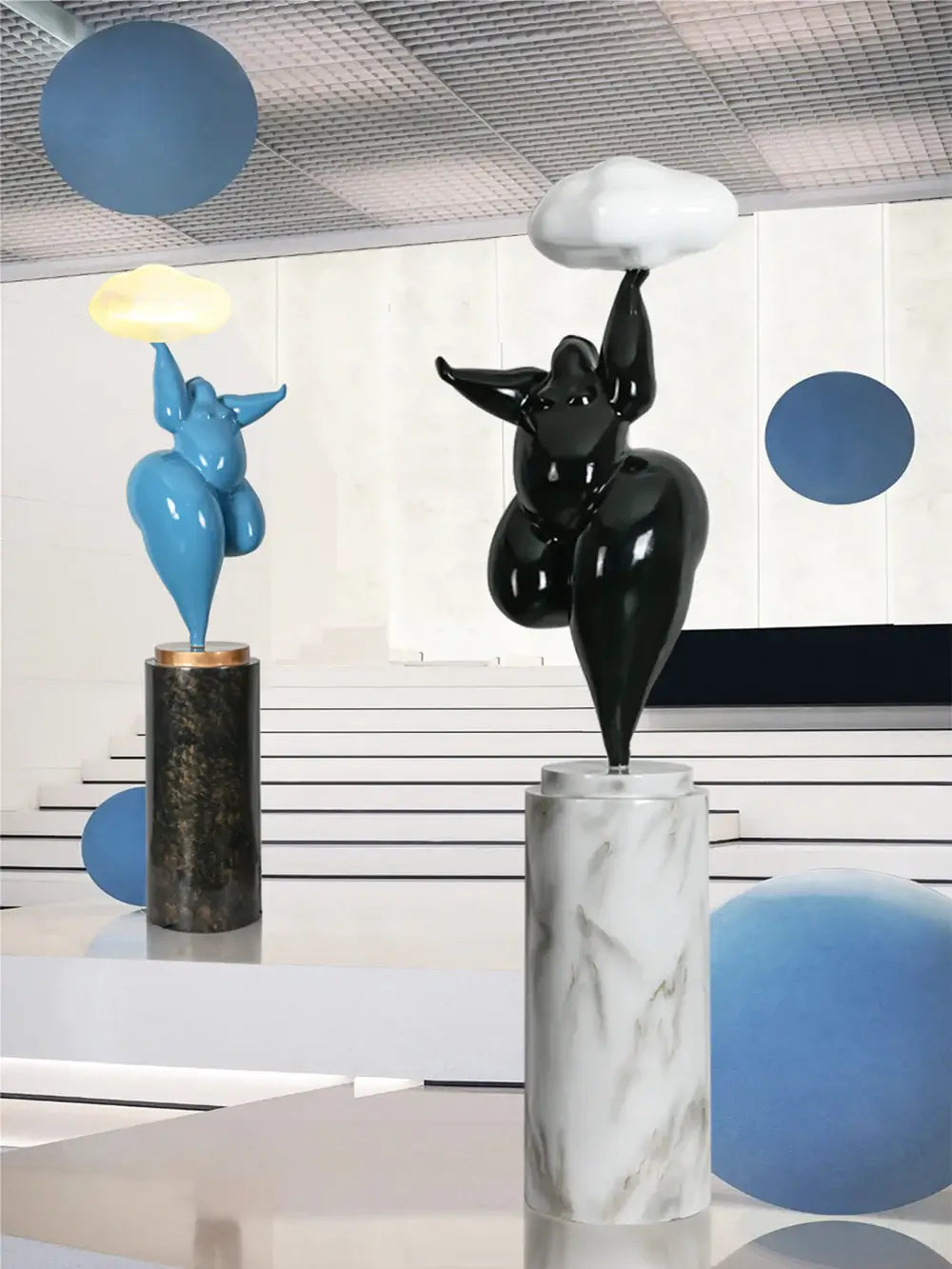 Figure Sculpture Rylight Cloud Floor Lamp