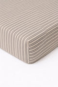 Grey Ivory Stripe Crib Sheet