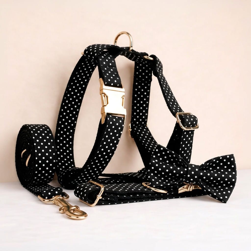 Black Polka Dot Print Set