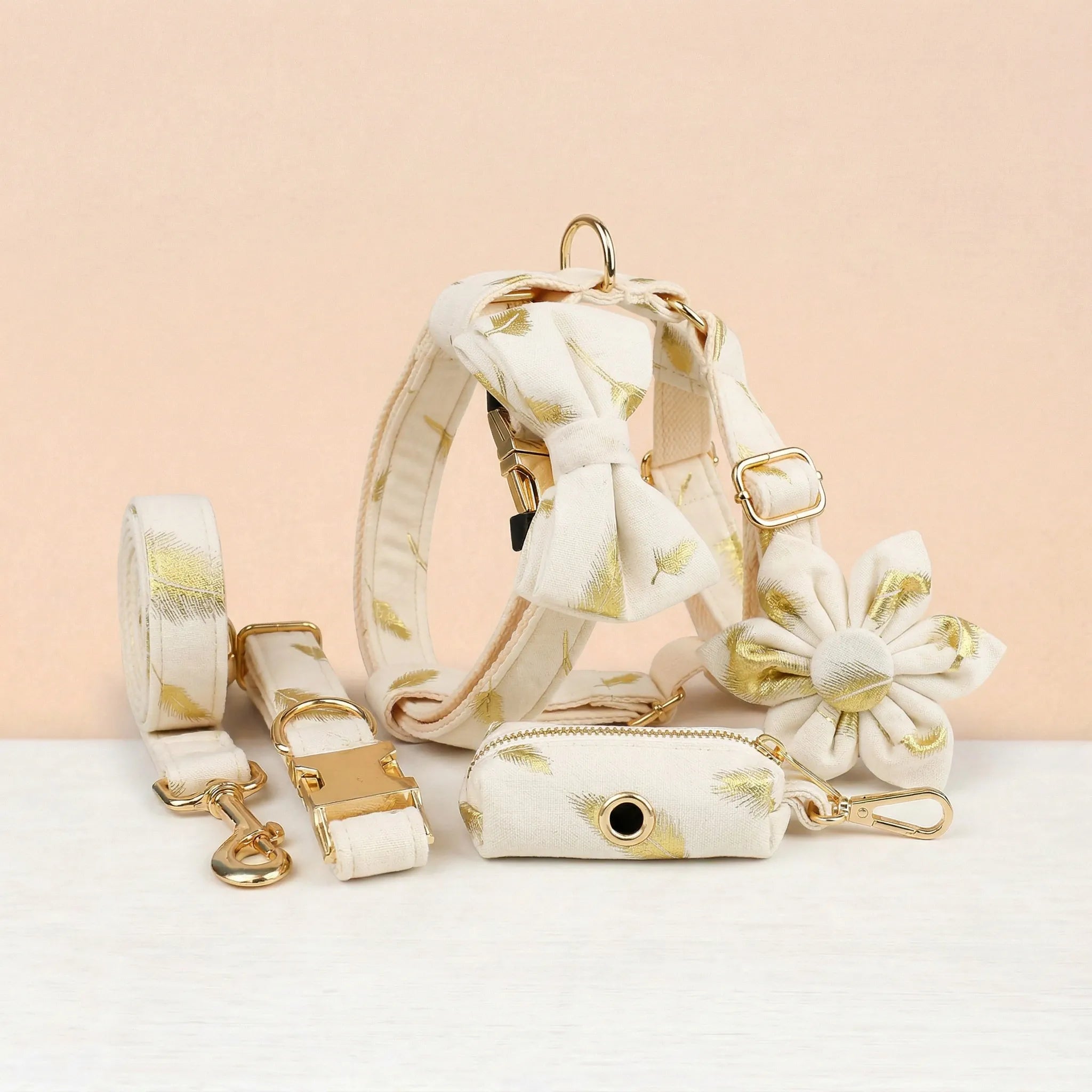 Ivory Gold Leaf Velvet Set