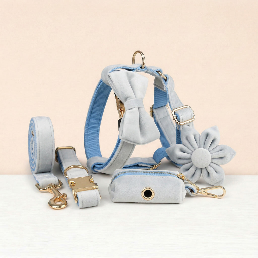 Light Blue Velvet Set