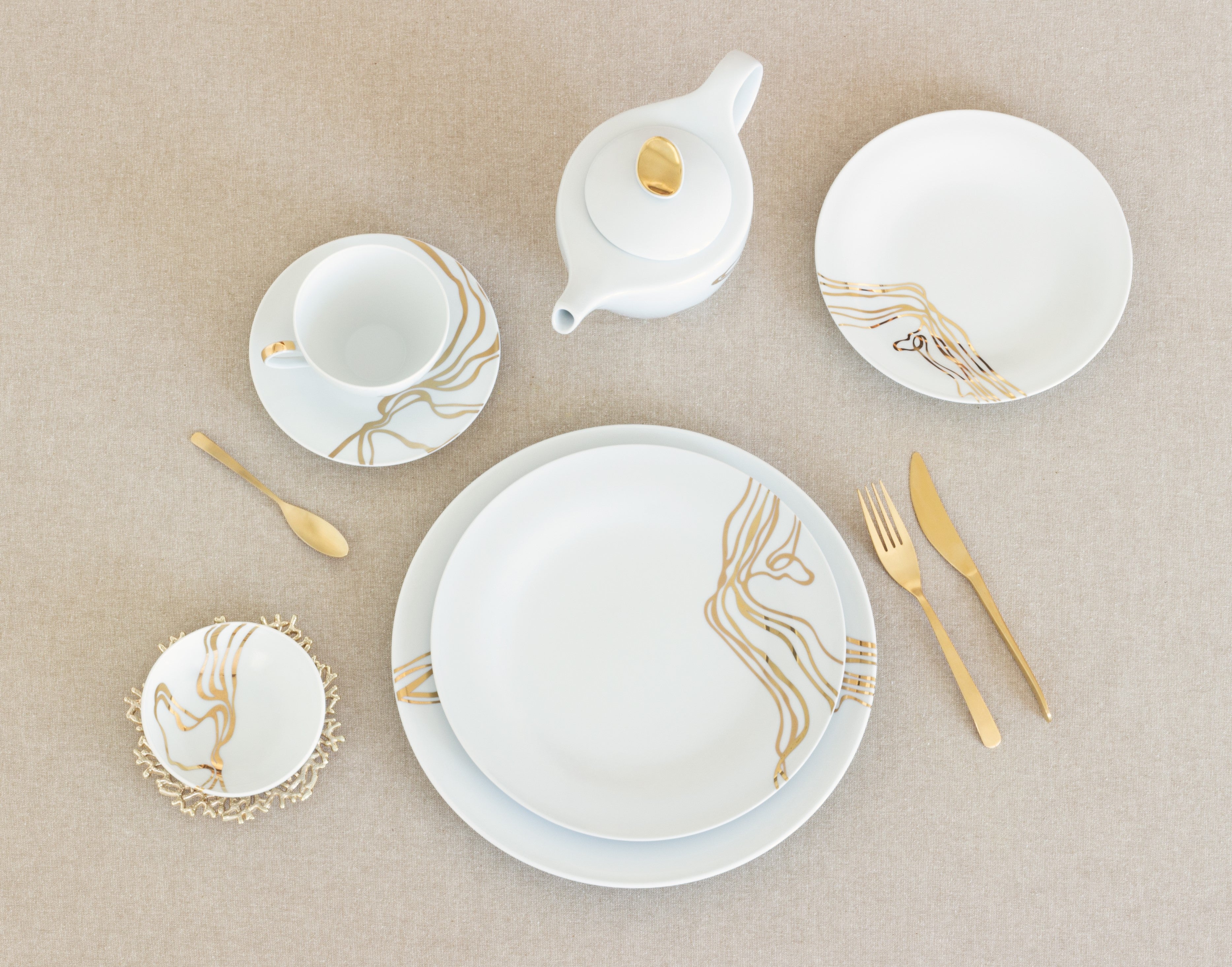 Fiume D'Oro Dinner Plate (Set of 4)