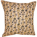Floral Garden Chanderi Cushion Cover 16x16 Inch Home Accent
