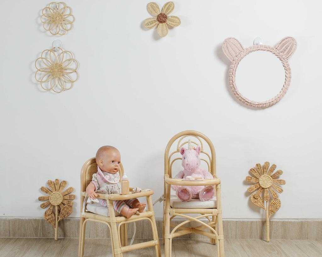 Rattan Flower Wall Art