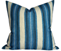 Shoreline Pillow Cover in Pacific Blue, Indoor Outdoor Pillows - Kelly Wearstler Textiles