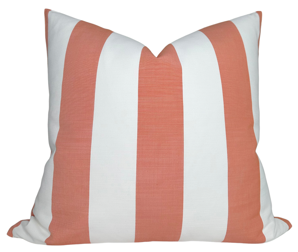 Go To Stripe Pillow Cover in Melon, Perennials Textiles