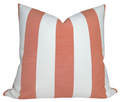 Go To Stripe Pillow Cover in Melon, Perennials Textiles