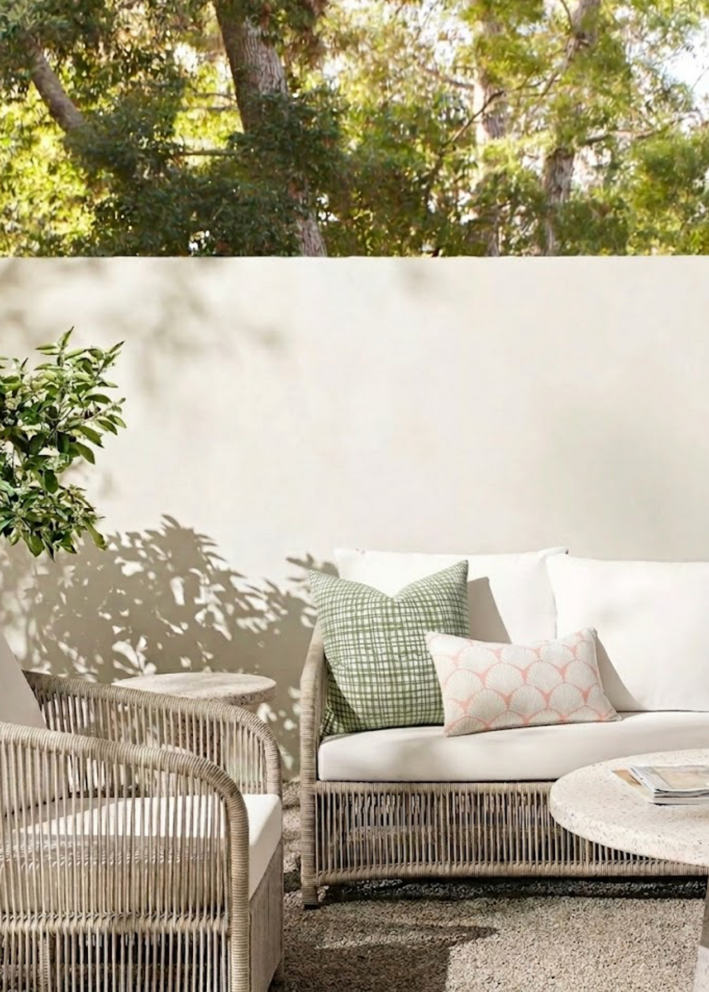 Arcadia Woven Pillow Cover in Sage, Indoor Outdoor Pillow