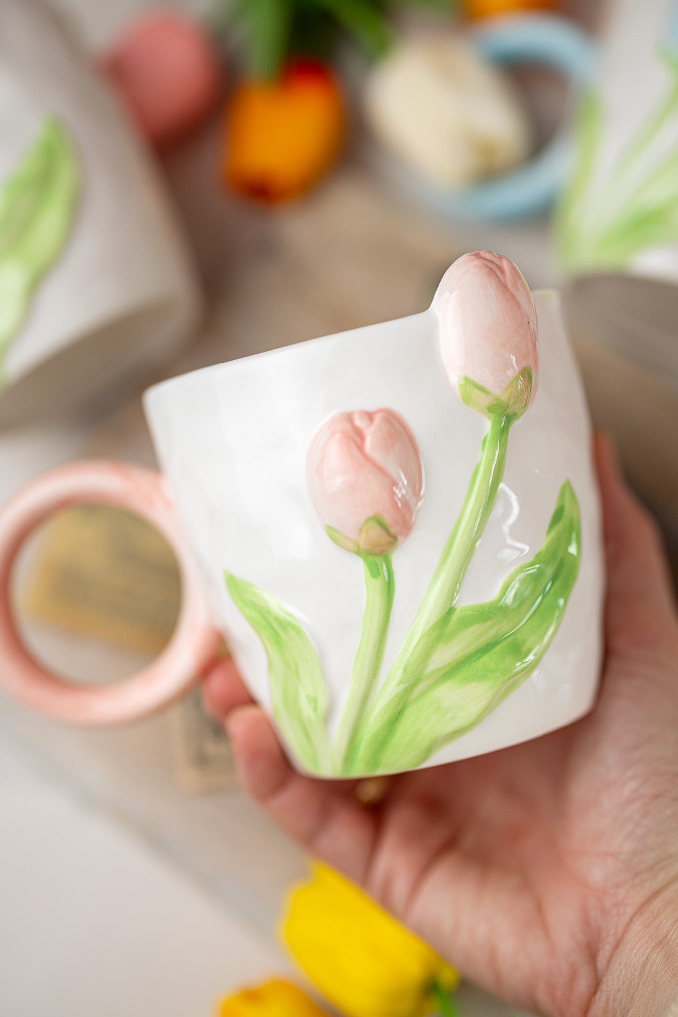 3D Tulip Ceramic Mug & Spoon Gift Set