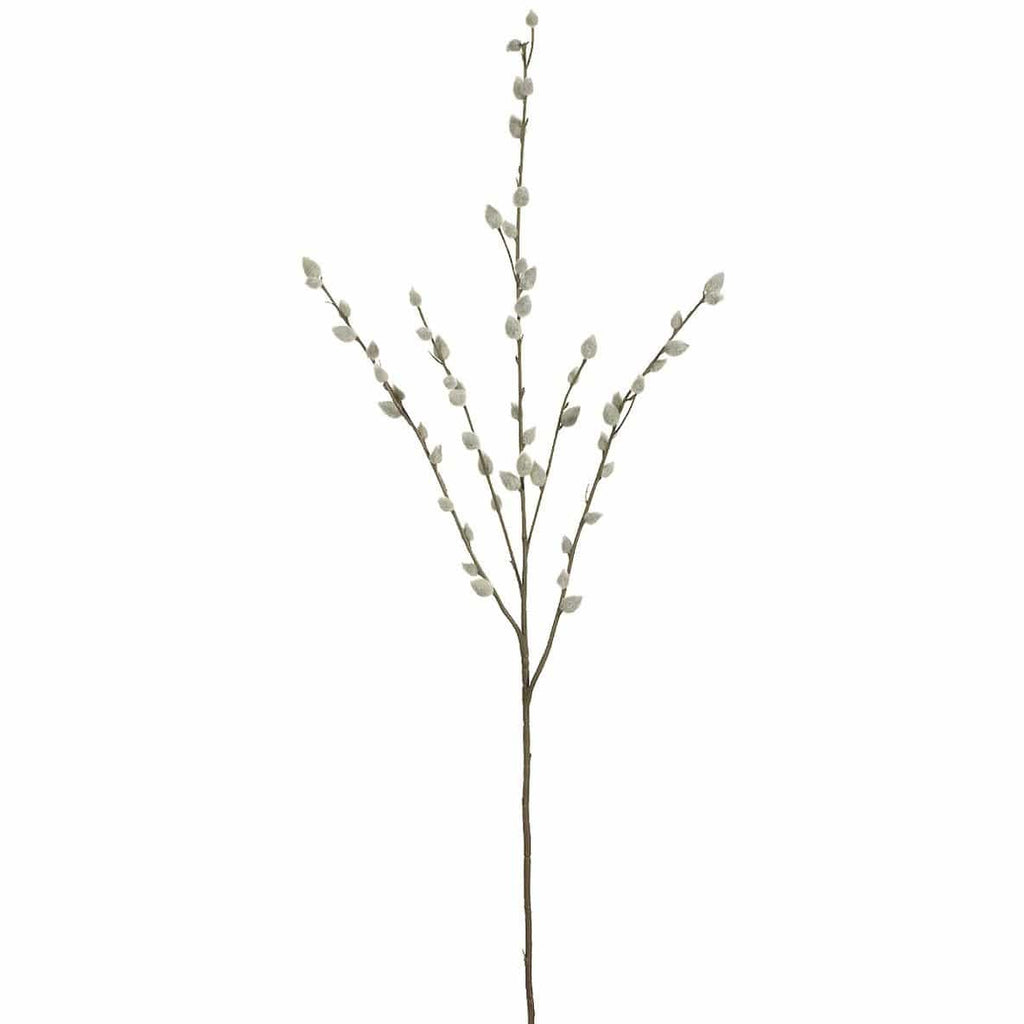 31" Faux Pussy Willow Stem
