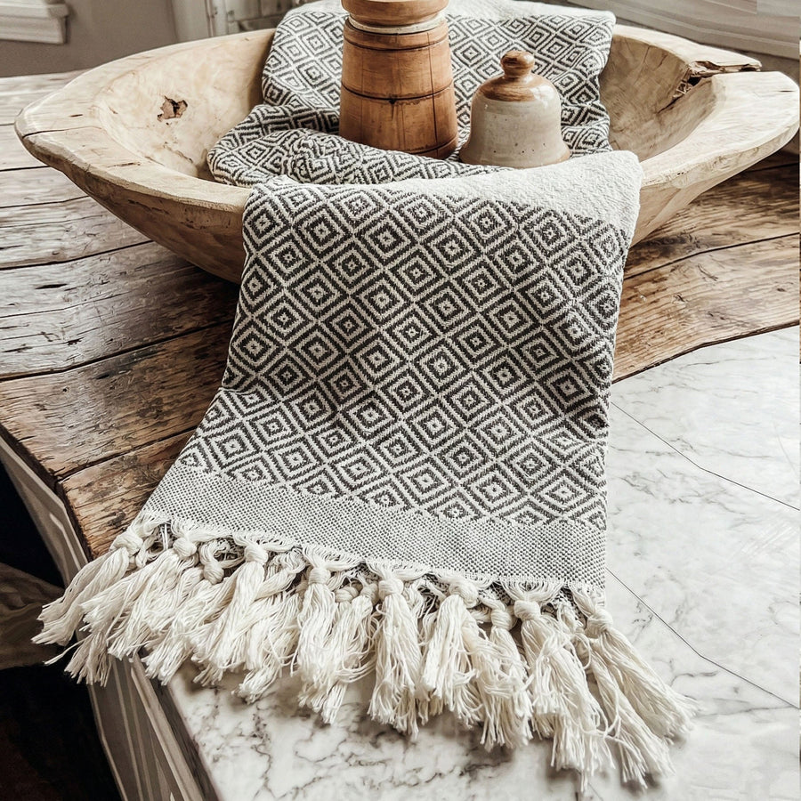 Haley Diamond Turkish Cotton Towel
