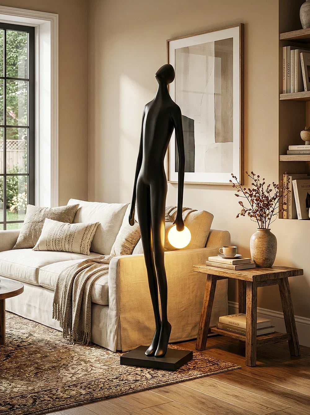 Art Design Human Statue Floor Lamp