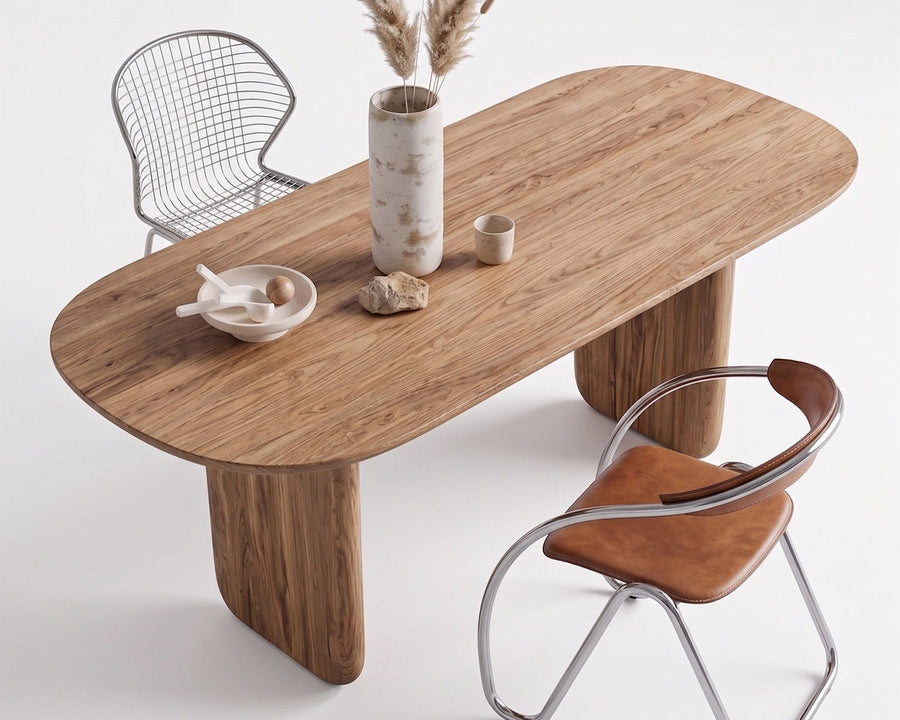 Oval Solid Walnut Dining Table