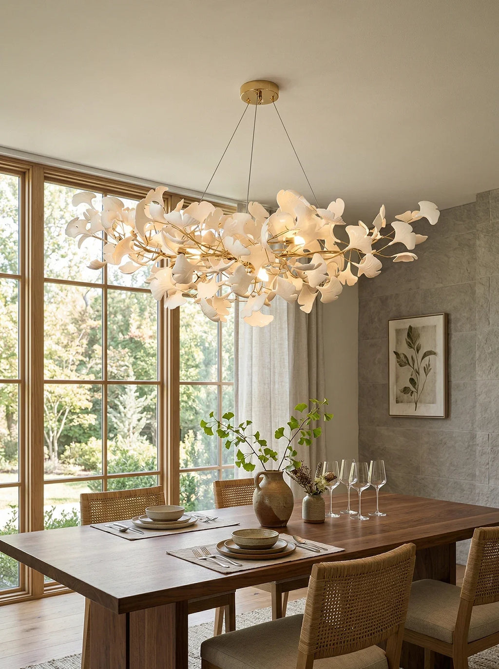 Gingko Ceramic Chandelier B