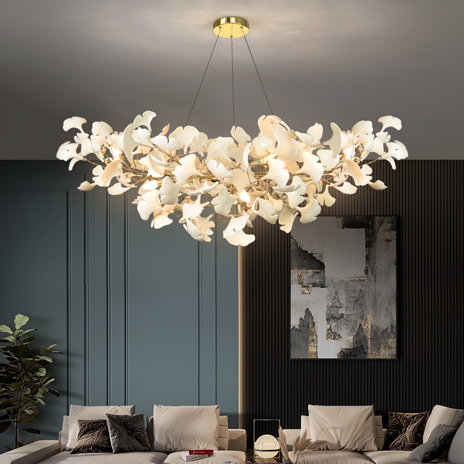 Gingko Ceramic Chandelier B