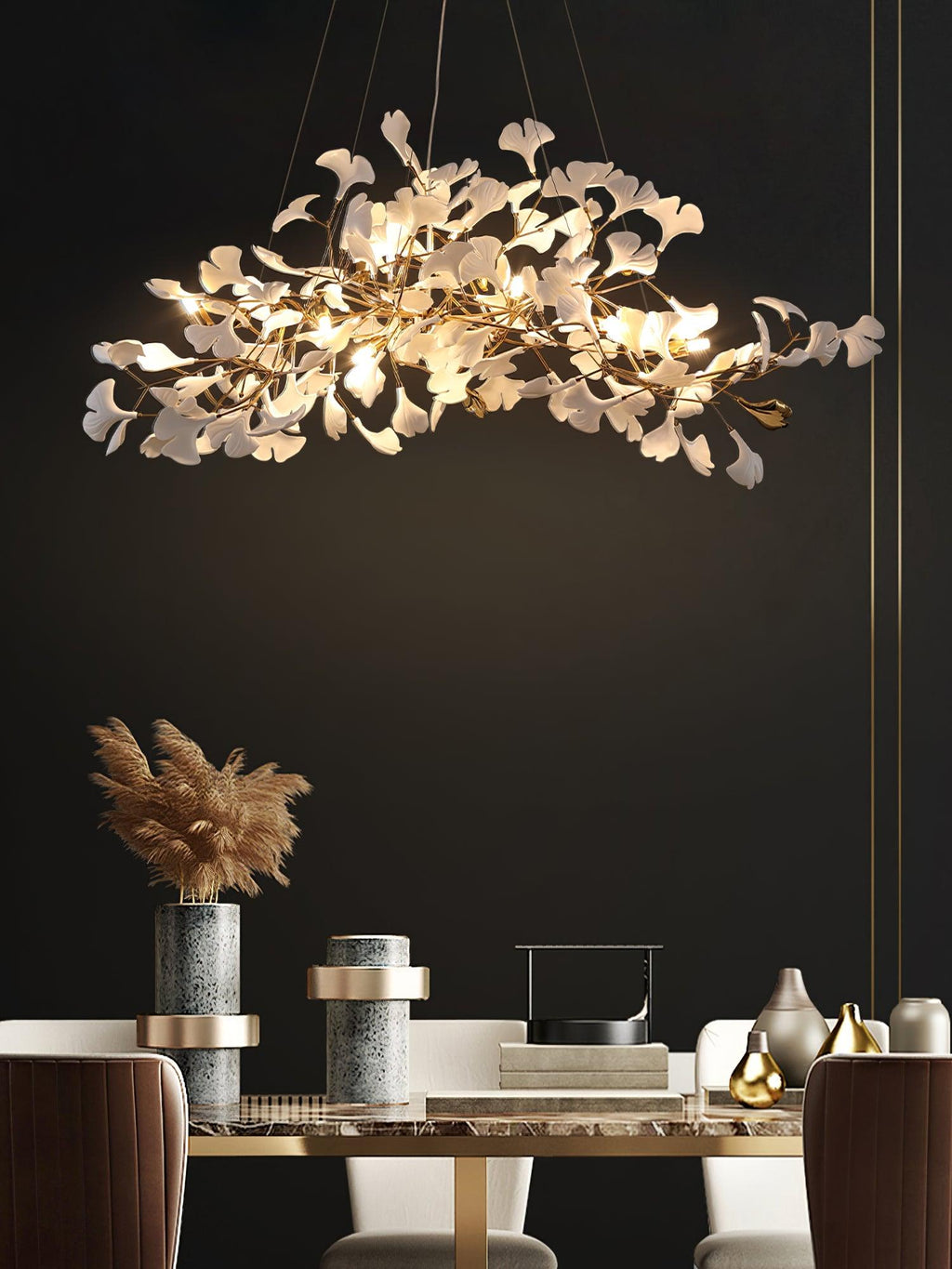 Gingko Ceramic Chandelier N